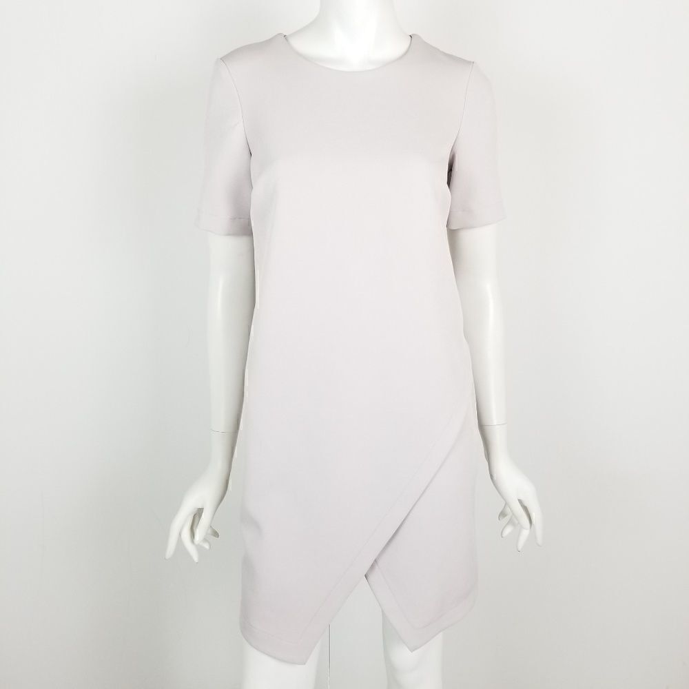 ASOS Light Gray Short Sleeve Shift Dress Size 4